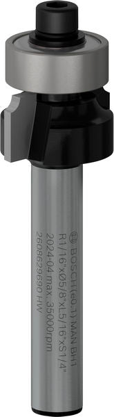 BOSCH PRO glodalo za zaobljavanje, R 1/16", prihvat 1/4" - Glodala za zaobljavanje Roundover (2608629690)-SBT Alati Beograd