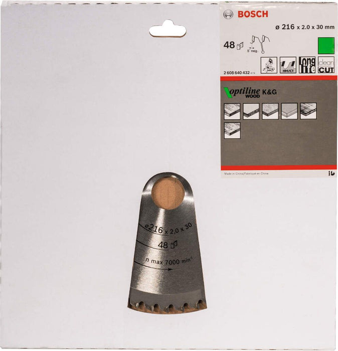 Bosch list kružne testere Optiline Wood 216 x 30 x 2,0 mm, 48 - 2608640432