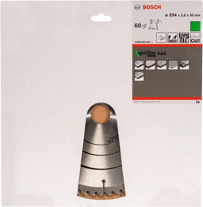 Bosch list kružne testere Optiline Wood 254 x 30 x 2,8 mm, 60 - 2608640444