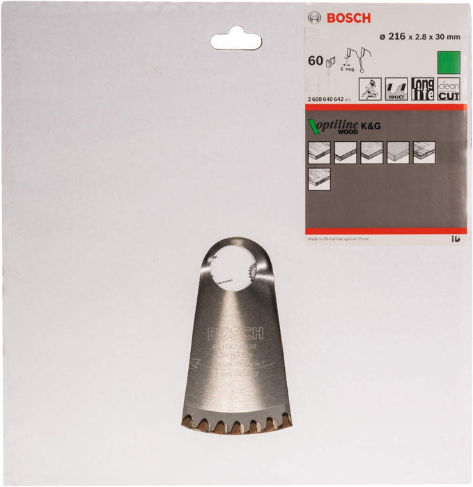 Bosch list kružne testere Optiline Wood 216 x 30 x 2,8 mm, 60 - 2608640642