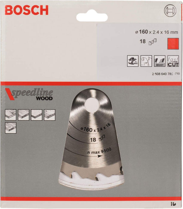 Bosch list kružne testere Speedline Wood 160 x 16 x 2,4 mm, 18 - 2608640785