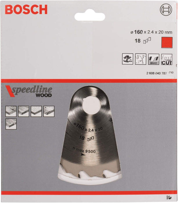 Bosch list kružne testere Speedline Wood 160 x 20 x 2,4 mm, 18 - 2608640787