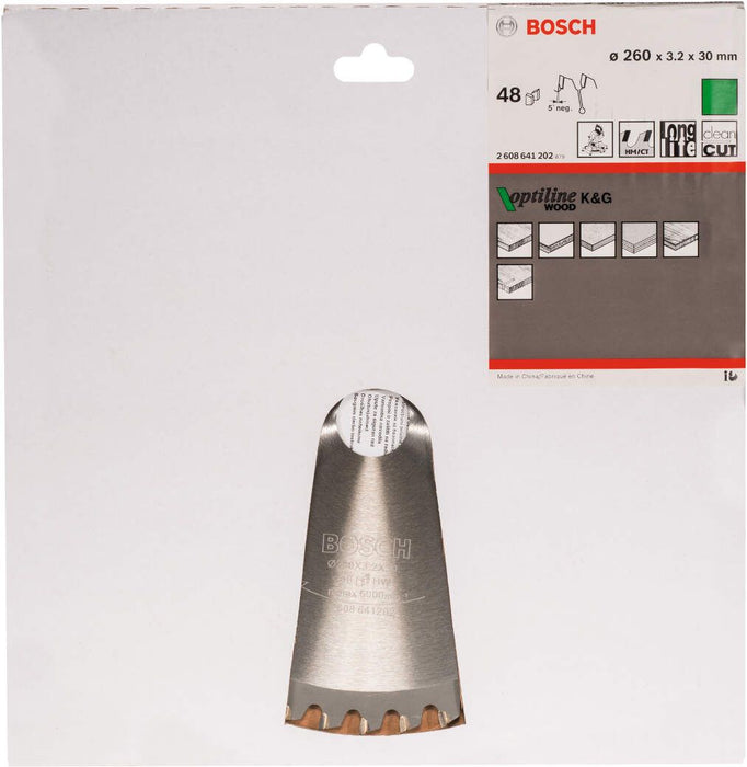 Bosch list kružne testere Optiline Wood 260 x 30 x 3,2 mm, 48 - 2608641202