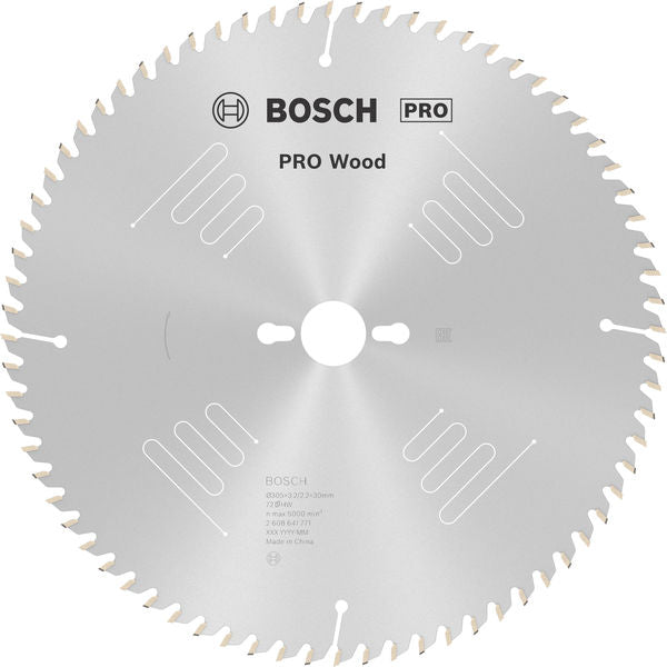 BOSCH PRO Wood list kružne testere, 305×3,2×30 mm, T72 - List kružne testere OP WO S 305x30-72 (2608641771)-SBT Alati Beograd