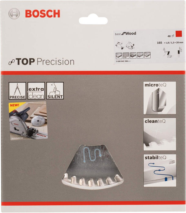Bosch list kružne testere Top Precision Best for Wood 165 x 20 x 1,8 mm, 48 - 2608642384