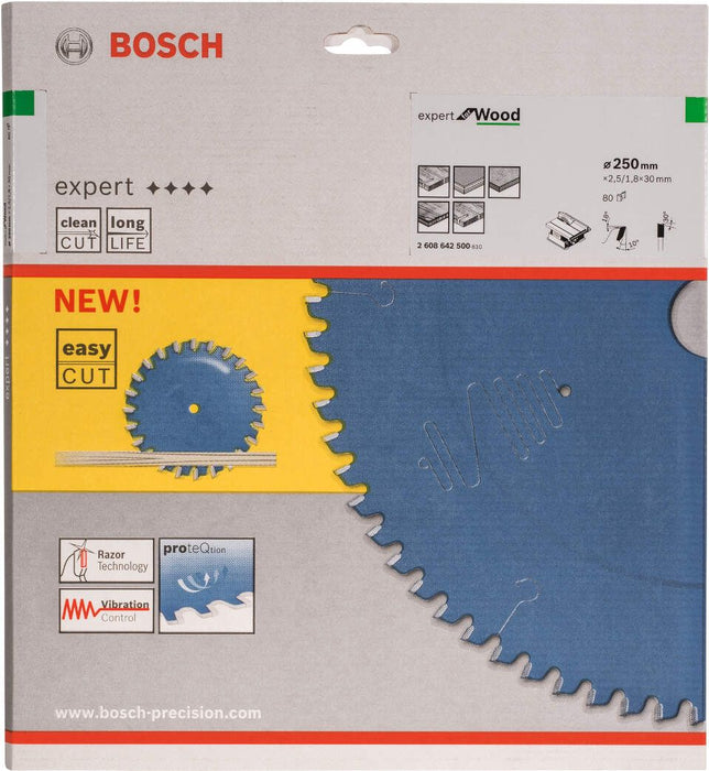 Bosch list kružne testere Expert for Wood 250 x 30 x 2,5 mm, 80 - 2608642500