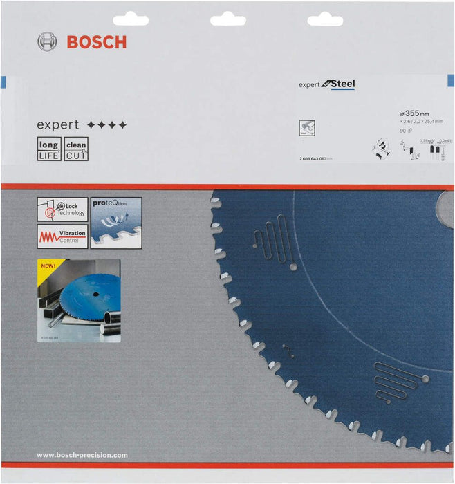 Bosch list kružne testere Expert for Steel 355 x 25,4 x 2,6 mm, 90 (2608643063)