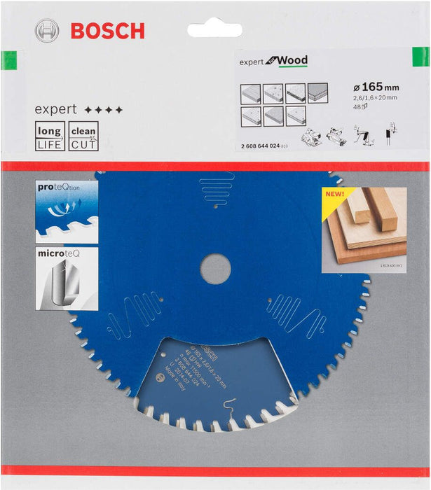 Bosch list kružne testere Expert for Wood 165 x 20 x 2,6 mm, 48 - 2608644024