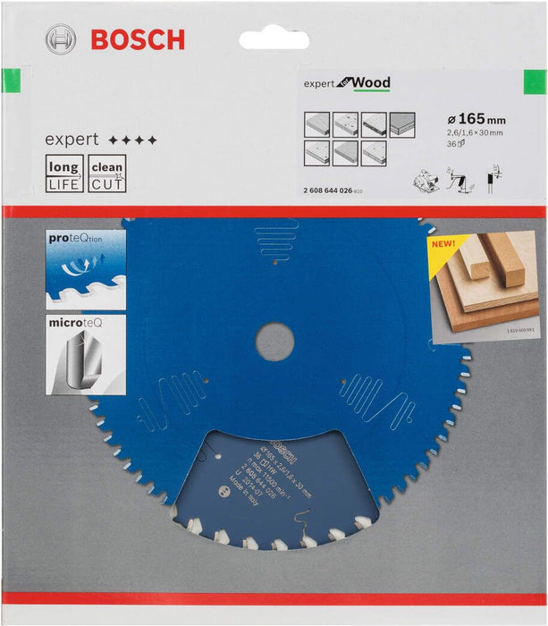 Bosch list kružne testere Expert for Wood 165 x 30 x 2,6 mm, 36 - 2608644026