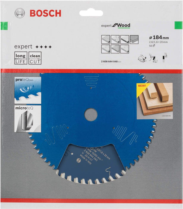 Bosch list kružne testere Expert for Wood 184 x 20 x 2,6 mm, 56 - 2608644040