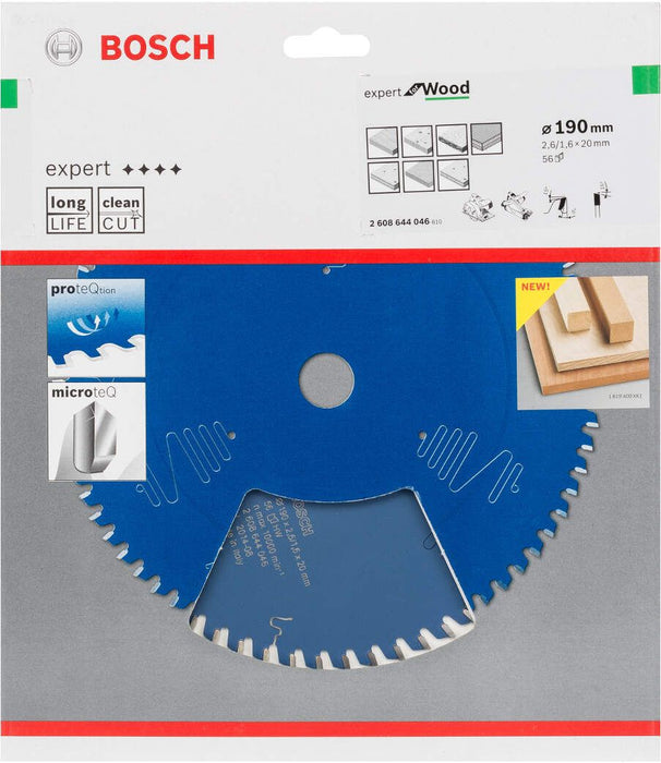 Bosch list kružne testere Expert for Wood 190 x 20 x 2,6 mm, 56 - 2608644046