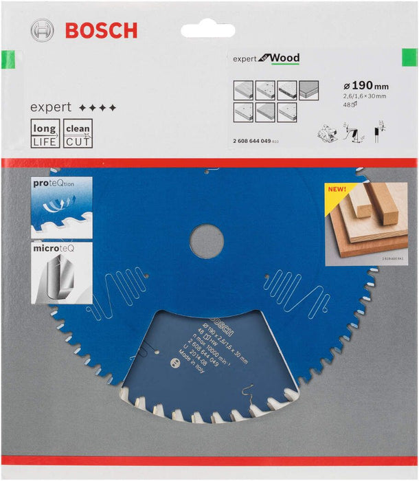 Bosch list kružne testere Expert for Wood 190 x 30 x 2,6 mm, 48 - 2608644049