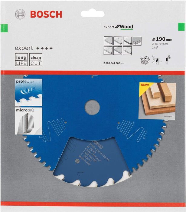 Bosch list kružne testere Expert for Wood 190 x 2,4 mm, 24 - 2608644086