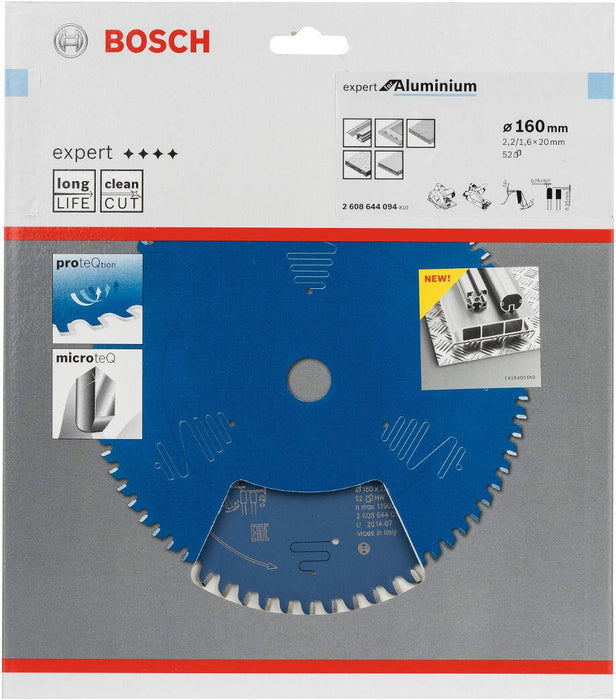 Bosch list kružne testere Expert for Aluminium 160 x 20 x 2,2 mm, 52 - 2608644094