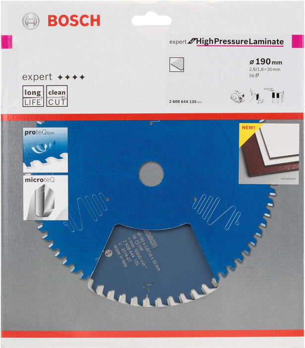 Bosch list kružne testere Expert for High Pressure Laminate 190 x 30 x 2,6 mm, 56 - 2608644135