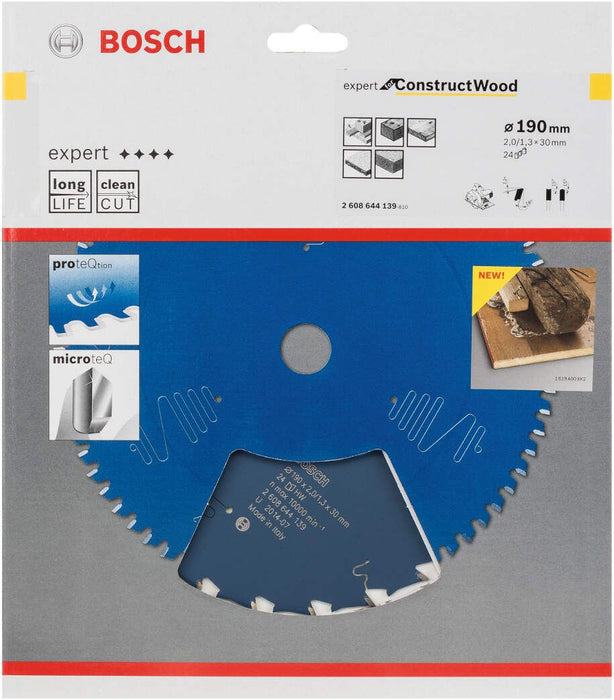 Bosch list kružne testere Expert for Construct Wood 190 x 30 x 2,0 mm, 24 - 2608644139