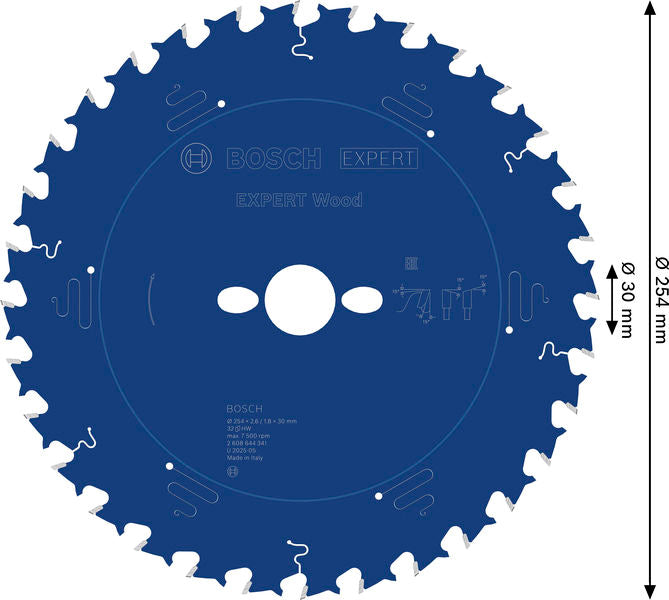 BOSCH EXPERT Wood list kružne testere, 254×2,6/1,8×30 mm, T32 - (2608644341)-SBT Alati Beograd