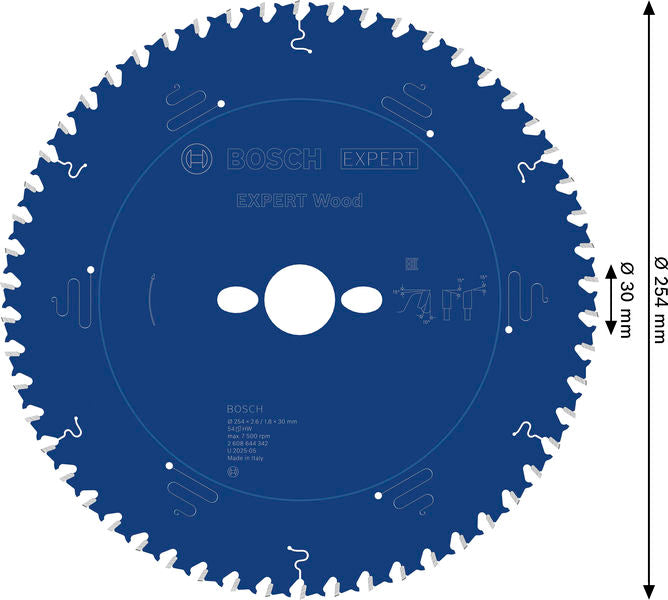 BOSCH EXPERT Wood list kružne testere, 254×2,6/1,8×30 mm, T54 - (2608644342)-SBT Alati Beograd