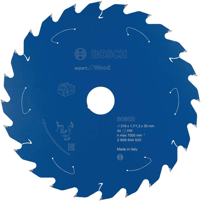 Expert for Wood list kružne testere za akumulatorske testere 216x1,7x30 T24