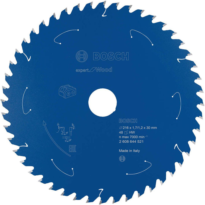 Expert for Wood list kružne testere za akumulatorske testere 216x1,7x30 T48