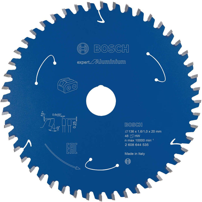 Expert for Aluminium list kružne testere za akumulatorske testere 136x1,6x20 T48