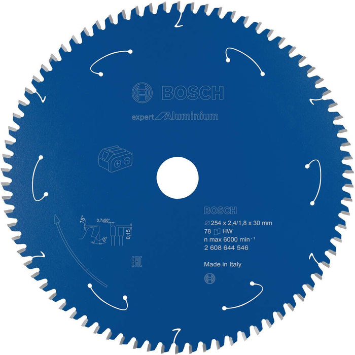 Expert for Aluminium list kružne testere za akumulatorske testere 254x2,4x30 T78