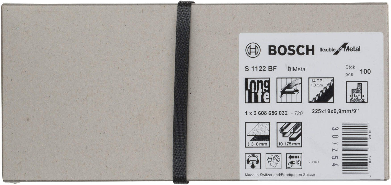 Bosch list univerzalne testere S 1122 BF Flexible for Metal - pakovanje 100 komada - 2608656032