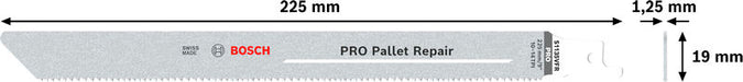 BOSCH PRO Pallet Repair S1135VFR list testere, 1,25×19×225 mm, 5 kom. - List sablja testere RBP- 5ER S 1135 VFR (2608659008)-SBT Alati Beograd