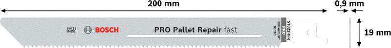 BOSCH PRO Pallet Repair fast S1022HFR list testere, 0,9×19×200 mm, 5 kom. - List sablja testere RBP S1022HFR 5PC (2608659061)-SBT Alati Beograd