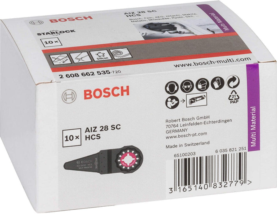 Bosch HCS univerzalni sekač utora AIZ 28 SC 28 x 40 mm - pakovanje od 10 komada - 2608664489