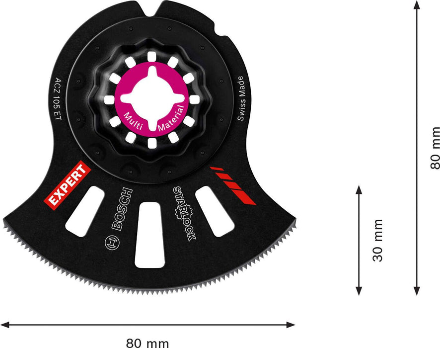 Bosch EXPERT MultiMaterial Segment Blade ACZ 105 ET list testere za multifunkcionalne alate, 5-delni - 2608664207