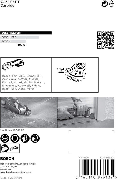 Bosch EXPERT MultiMaterial Segment Blade ACZ 105 ET list testere za multifunkcionalne alate, 1 deo - 2608664208