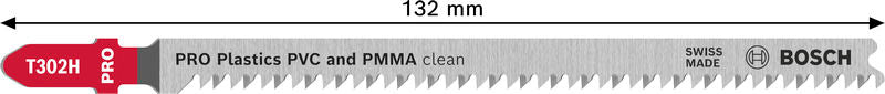 BOSCH PRO Plastics PVC clean T302H list ubodne testere, 132 mm, 5 kom. - Set listova testere RBP- 5ER T 302 H (2608667053)-SBT Alati Beograd