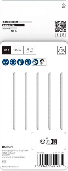 BOSCH PRO Plastics PVC clean T302H list ubodne testere, 132 mm, 5 kom. - Set listova testere RBP- 5ER T 302 H (2608667053)-SBT Alati Beograd