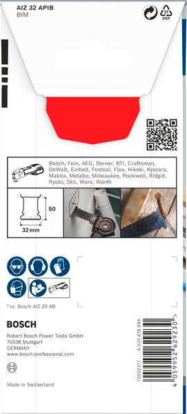 BOSCH PRO AIZ 32 APIB list testere za uranjanje, 32x50 mm - List testere za uranjanje RB - 1ER AIZ 3 (2608669066)-SBT Alati Beograd