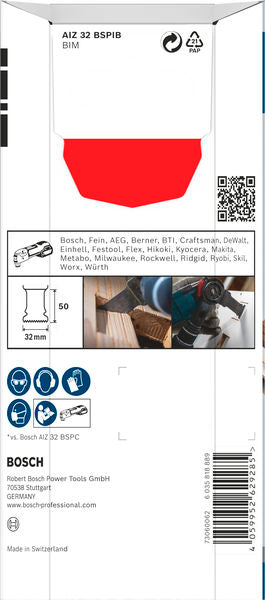 BOSCH PRO AIZ 32 BSPIB list testere za uranjajuće rezove, 32×50 mm, 5 kom. - List testere za uranjanje RB - 5ER AIZ32 (2608669071)-SBT Alati Beograd
