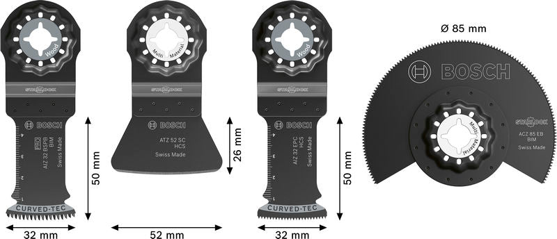 BOSCH Set za podne obloge i postavljanje, 4 kom. - Komplet pribora BMX- 4ER SET OMT F&F (2608669089)-SBT Alati Beograd