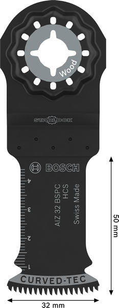 BOSCH List testere za sečenje drveta AIZ 32 BSPC, Starlock, 32×50 mm - List testere za uranjanje RB - 1ER AIZ 3 (2608669243)-SBT Alati Beograd