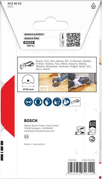 BOSCH List testere za sečenje drveta ACZ 85 EC, Starlock, 85 mm - Segment lista testere RB - 1ER ACZ 85 EC (2608669262)-SBT Alati Beograd