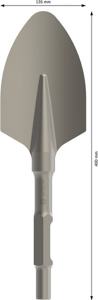 BOSCH PRO HEX 30-4C zaobljeno lopatasto dleto, 135×400 mm - Lopatasto dleto30 šestost.prihvat400x135 (2608690110)-SBT Alati Beograd