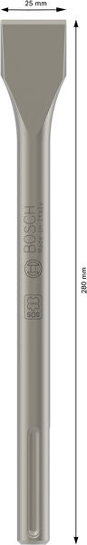 BOSCH PRO SDS max-4C pljosnato dleto, 25×280 mm, 10 kom. - SEKAČ SDS-MAX RAVNI 280 mm 10 kom (2608690127)-SBT Alati Beograd