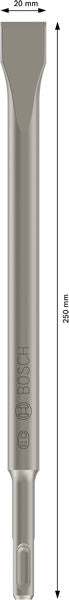 BOSCH PRO SDS plus-4C set pljosnatih dleta, 20×250 mm, 10 kom. - SEKAČ SDS-PLUS RAVNI 20x250 mm 10 kom (2608690131)-SBT Alati Beograd