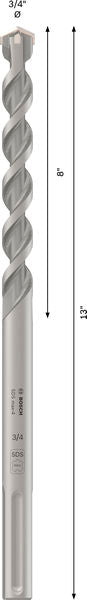 BOSCH PRO SDS max-4 Hammer Drill Bit, 3/4" x 8" x 13" - Burgija čekić SDS-maks. max-4 3/4"x13" (2608706815)-SBT Alati Beograd