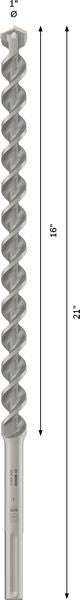 BOSCH PRO SDS max-4 Hammer Drill Bit, 1" x 16" x 21" - Burgija čekić SDS-maks. max-4 1"x21" (2608706821)-SBT Alati Beograd