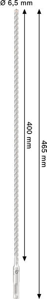 BOSCH PRO SDS plus-5X burgija za udarne bušilice, 6,5×400×465 mm - Burgija čekić SDS-plus 5X 6.5X400X460 (2608707232)-SBT Alati Beograd