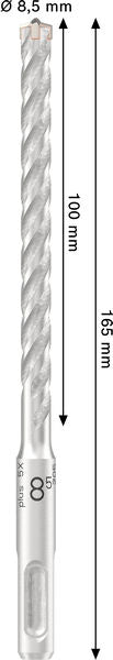 BOSCH PRO SDS plus-5X burgija za udarne bušilice, 8,5×100×165 mm - Burgija čekić SDS-plus 5X 8.5X100X160 (2608707235)-SBT Alati Beograd