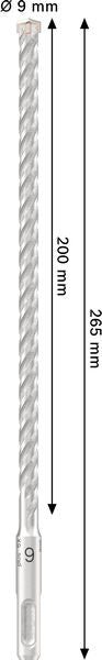BOSCH PRO SDS plus-5X burgija za udarne bušilice, 9×200×265 mm - Burgija čekić SDS-plus 5X 9X200X260 (2608707238)-SBT Alati Beograd