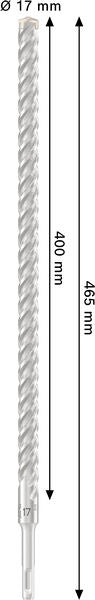 BOSCH PRO SDS plus-5X burgija za udarne bušilice, 17×400×465 mm - Burgija čekić SDS-plus 5X 17X400X460 (2608707239)-SBT Alati Beograd