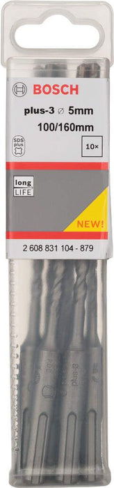 Bosch hamer burgija SDS-plus-3 5 x 100 x 160 mm pakovanje od 10 komada - 2608831104