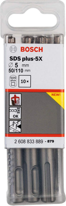 Bosch hamer burgija SDS-plus-5X 5 x 50 x 110 mm pakovanje od 10 komada - 2608833889